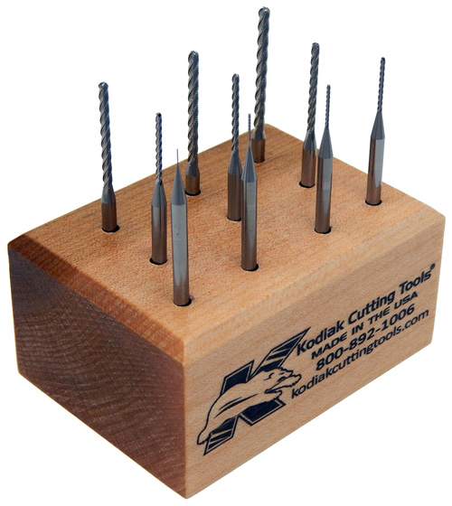 Micro Carbide End Mill Sets Sets End Wooden in Long Length Mill - Stands