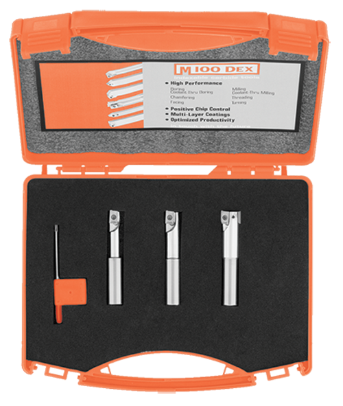 Micro 100 Sets Indexable Milling Tool Holders Coolant Through