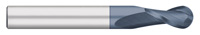 Carbide End Mills - 2 Flute Single End Ball Nose Long ALTIN Coated