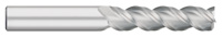 Carbide End Mills - 3 Flute Single End Long Length - 45° for Aluminum